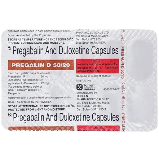 pregalin d 50/20mg capsule 10's